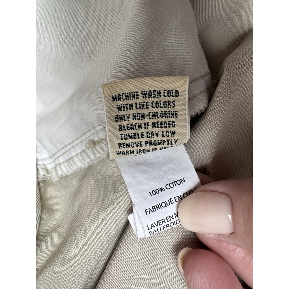 LL Bean Original Fit Bermuda Shorts Womens Size 20W Pockets Khaki‎ 100% Cotton - Picture 12 of 13